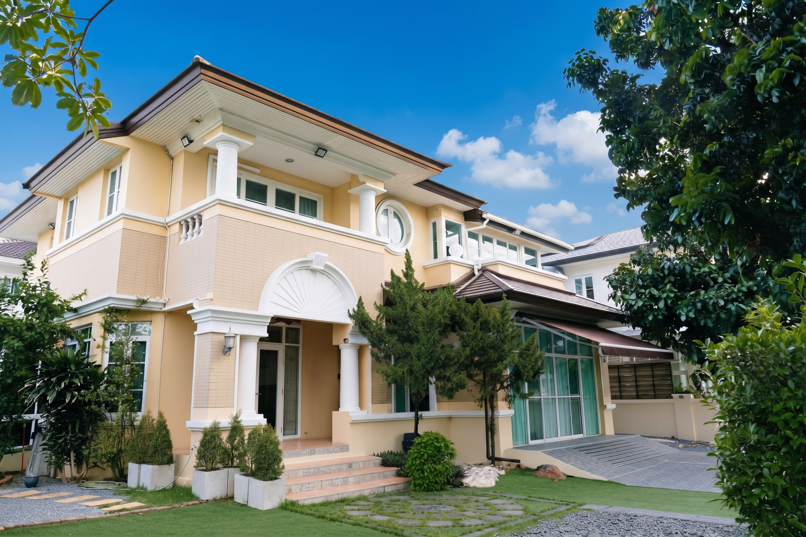 ให้เช่า บ้านเดี่ยวใกล้สวนหลวง ร.9 โครงการ นันทวันสวนหลวง ร.9 วิวสวน