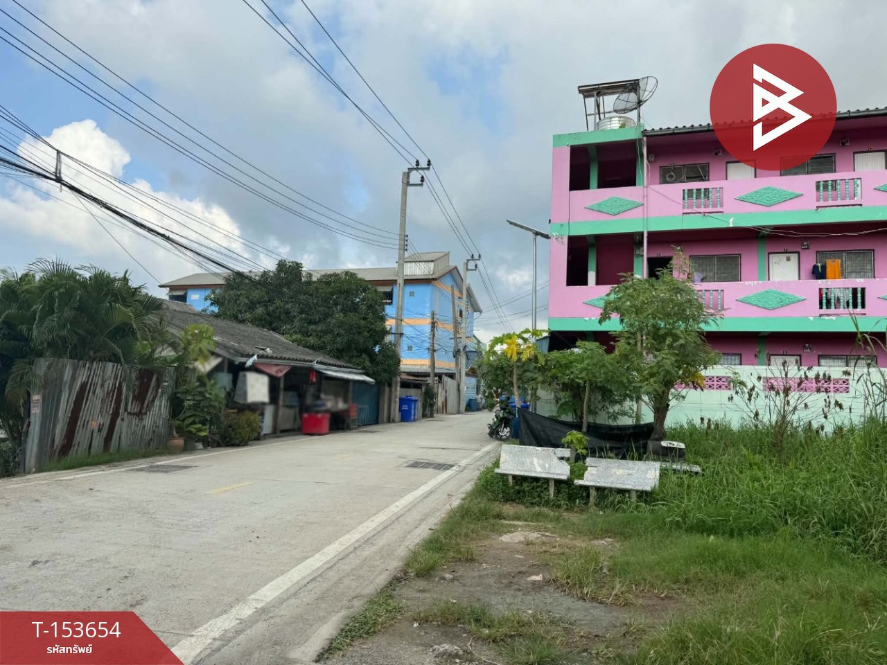 Land for sale, area 2 ngan 13 square wah, Phra Samut Chedi, Samut Prakan, purple area. – รูปที่ 3