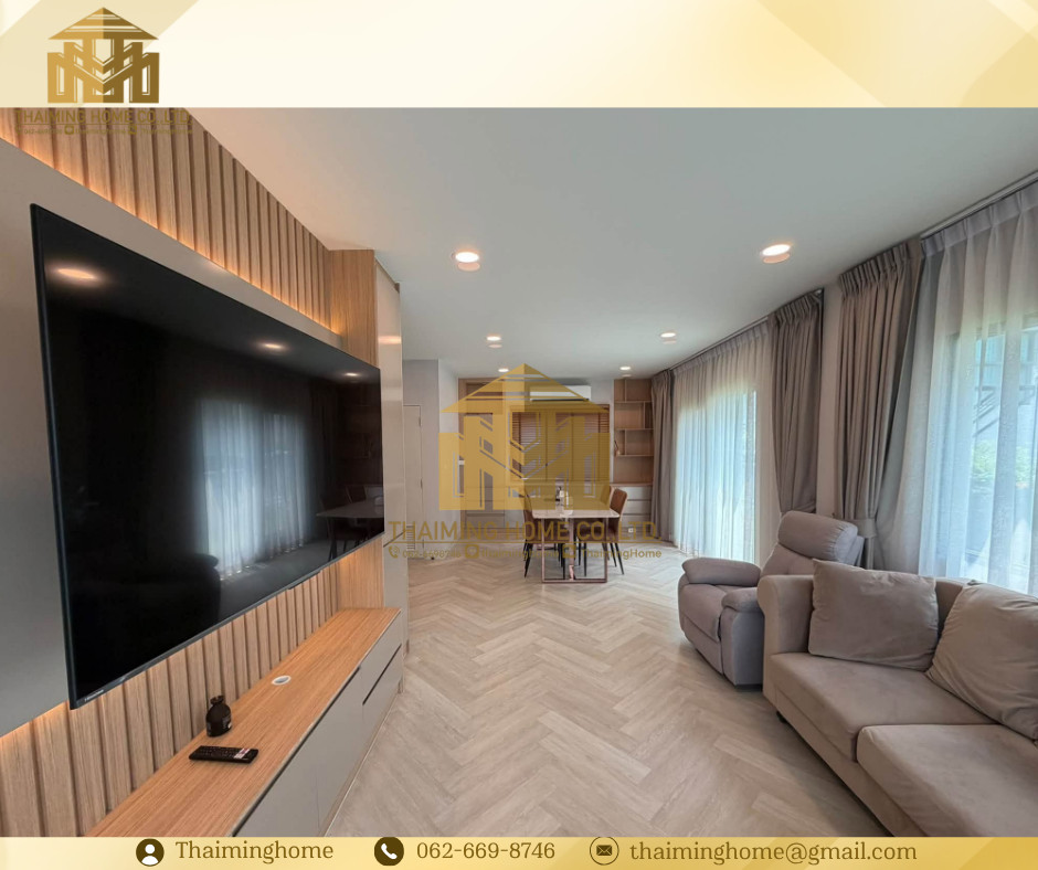 ให้เช่า บ้านเดี่ยว 2ชั้น พร้อมเข้าอยู่ 3ห้องนอน 3ห้องน้ำ 2ที่จอดรถ ใกล้เมกาบางนา สุวรรณภูมิ (TH8-9126) – รูปที่ 2