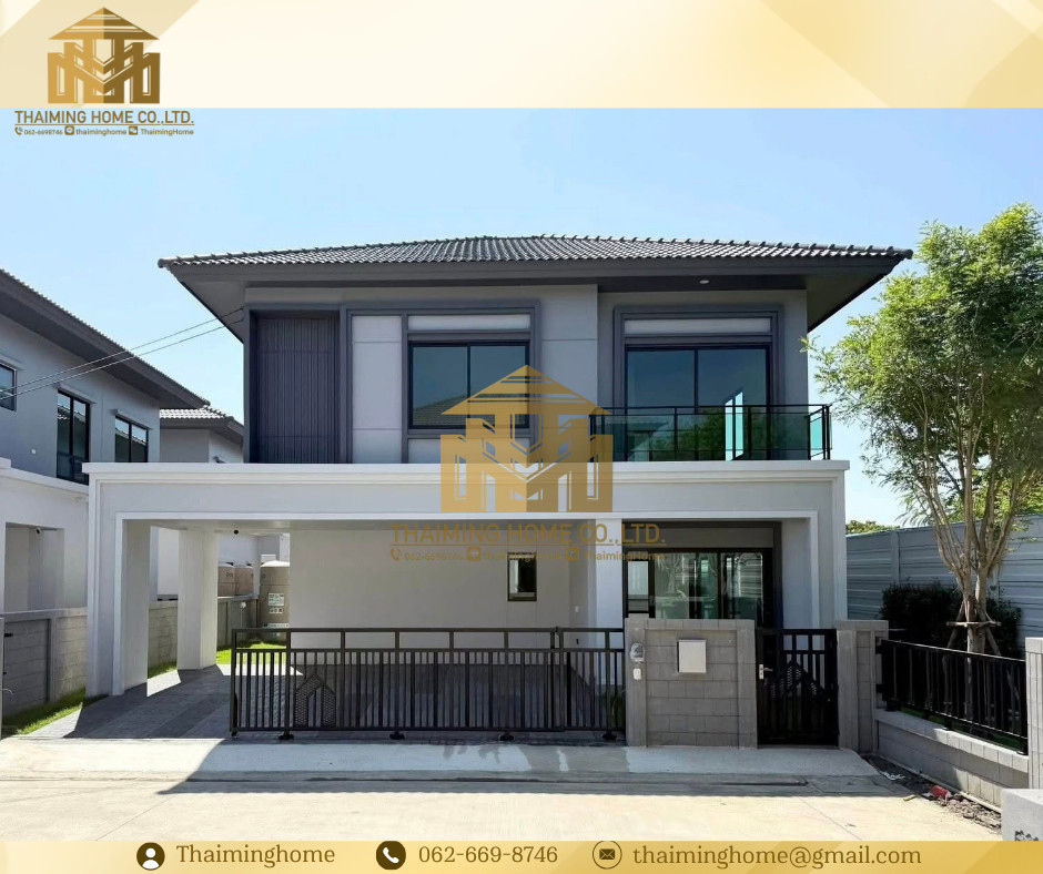ขาย/ให้เช่า บ้านเดี่ยว 2ชั้น พร้อมเข้าอยู่ 4ห้องนอน 5ห้องน้ำ 3ที่จอดรถ โครงการบริทาเนีย บางนา–ศรีวารี ใกล้สนามบินสุวรรณภูมิ น้ำไม่ท่วม (TH8-9326) 
