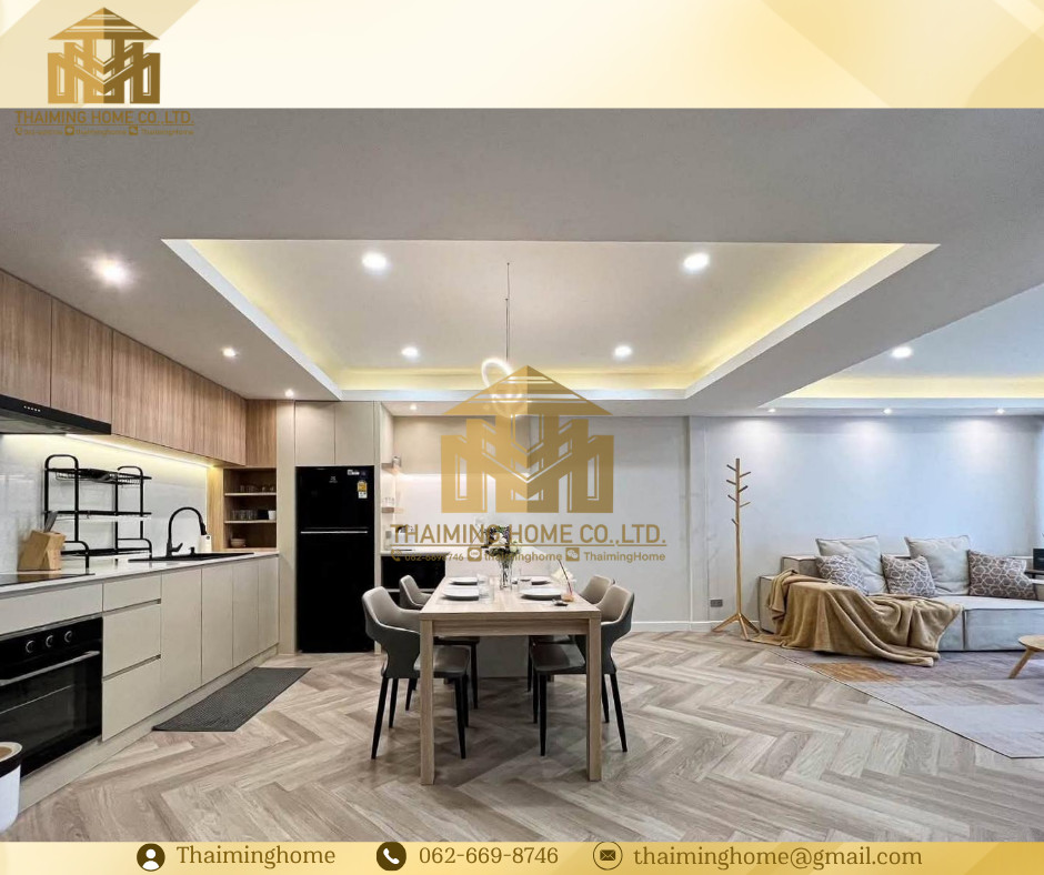 Townhouse for rent, 5 bedrooms, 3 bathrooms, with private onsen, no flooding, Ekkamai area, Sukhumvit, Bangkok (TH8-9526) – รูปที่ 3