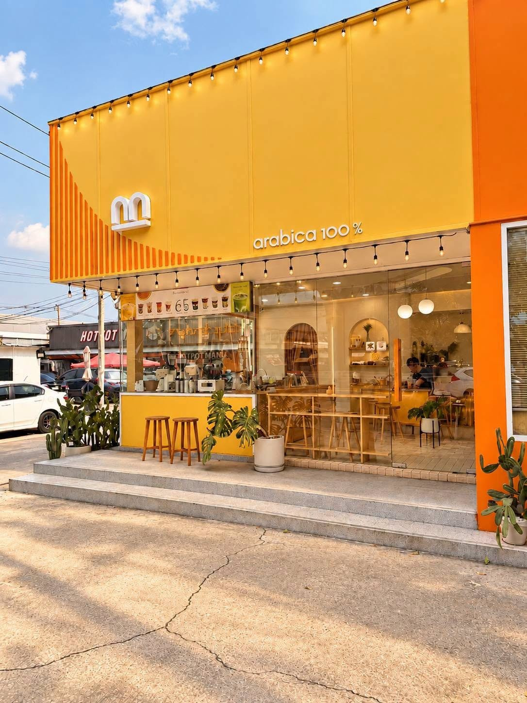Coffee shop for rent, very beautiful, Rama 2, next to the main road, next to BigC Rama 2, opposite Central.