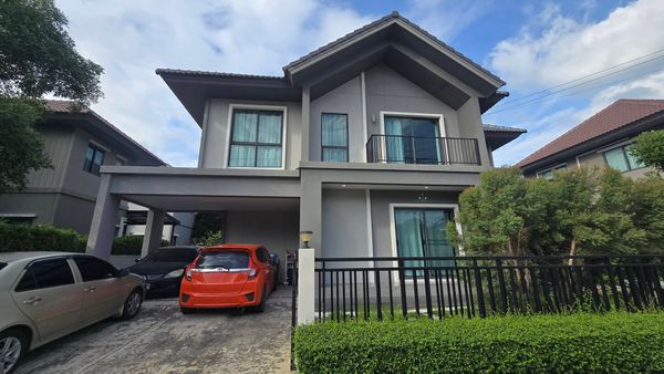 Single house for rent, Pave Bangna (Pave Bangna) * Land area: 54.7 sq m. * Usable area: 190 sq m. * House functions: 4 bedrooms | 3 bathrooms | 1 living room | 1 kitchen