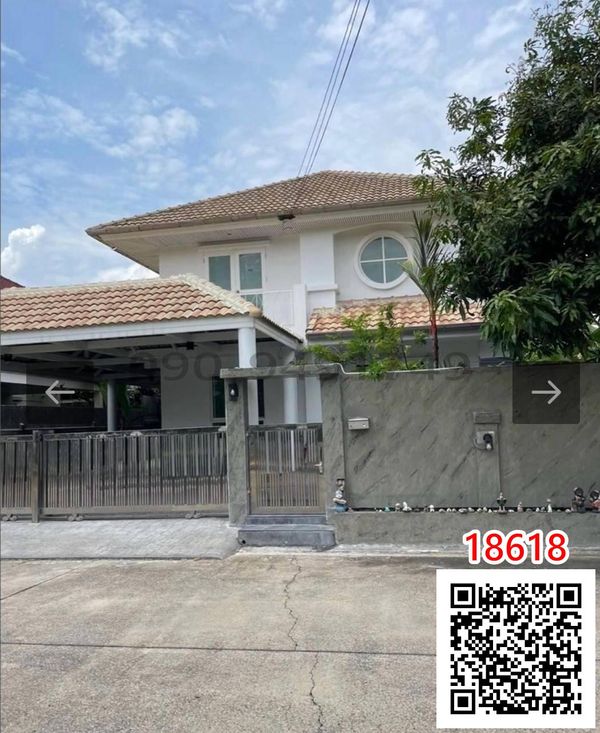For rent, 2-story detached house, Chuan Chuen Park Village, On Nut - Wongwaen, corner house.