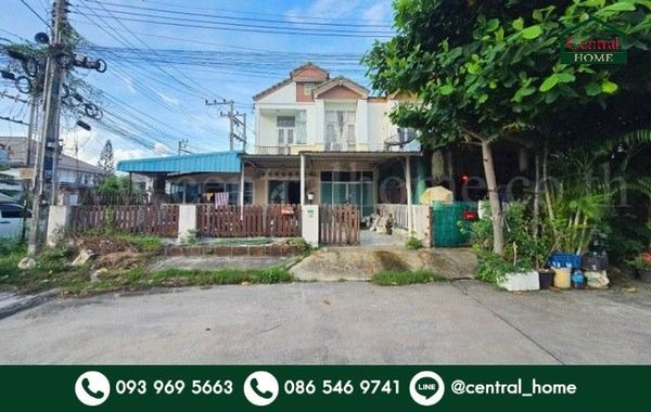 2-story semi-detached house, Maneekaew Green House, corner house, sold according to condition, cheapest price in the project.