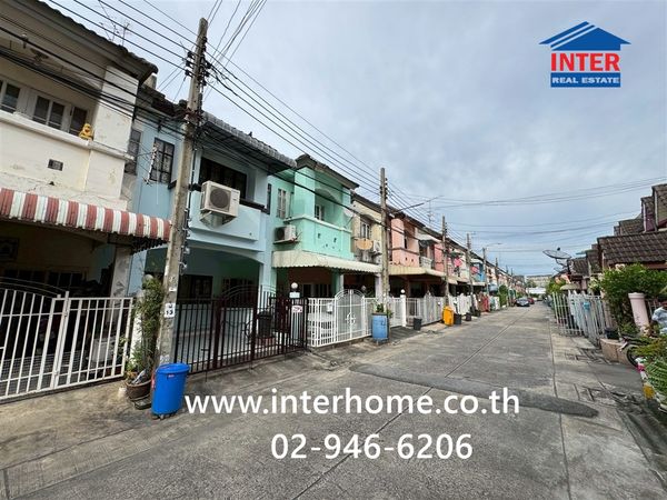 Townhouse, 2 floors, 16 sq m, Sirin House Don Mueang Village. Near Don Mueang District Office Soi Pracha Uthit 18 Vibhavadi-Rangsit Road Pracha Uthit Road, Don Mueang District, Bangkok