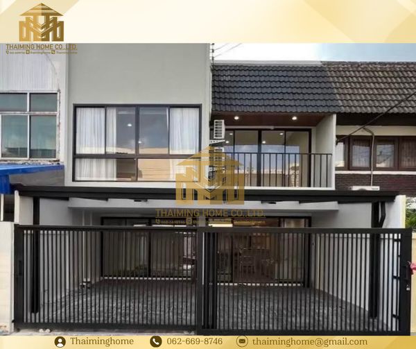 Townhouse for rent, 5 bedrooms, 3 bathrooms, with private onsen, no flooding, Ekkamai area, Sukhumvit, Bangkok (TH8-9526)