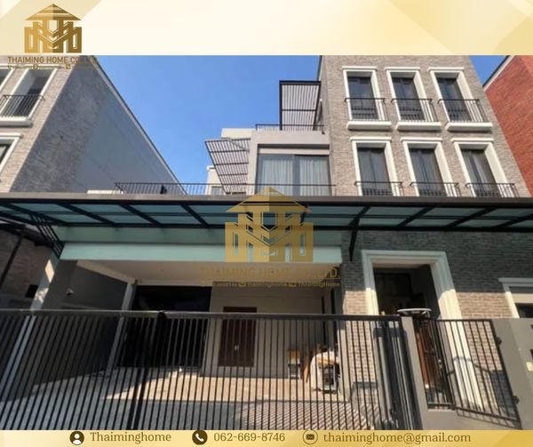 For sale: 3-story detached house, 4 bedrooms, 7 bathrooms, 3 parking spaces, Lat Phrao, Ramindra, Sukonsawat, Kaset-Nawamin. Water does not flood (TH8-9626)