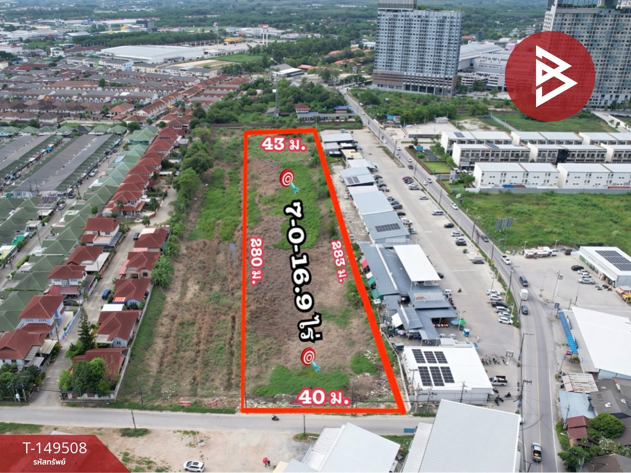Land for sale, area 7 rai 12.9 sq m, Choeng Noen, Rayong. – รูปที่ 4
