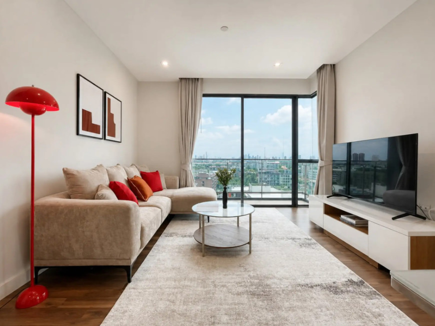 Luxury condo for rent, The Room Sukhumvit 62, next to BTS Punnawithi, 2 bedrooms, 2 bathrooms, pets not allowed. Luxury condo for rent, The Room Sukhumvit 62, next to BTS Punnawithi, 2 bedrooms, 2 bathrooms, pets not allowed.