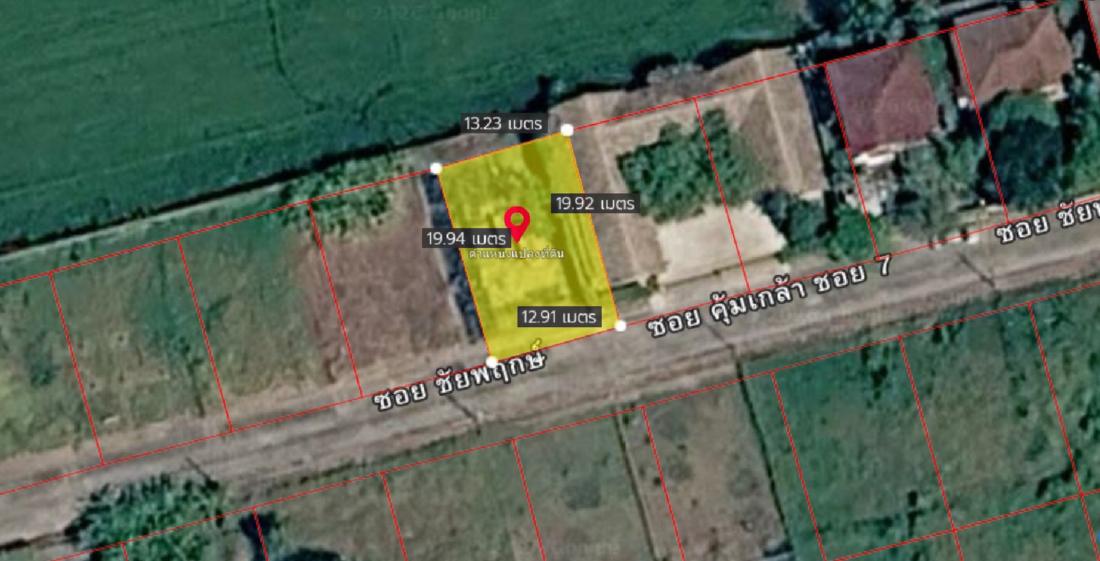 Empty land for sale, already filled in, beautiful plot 65 sq m in Chaiyaphruek Village 1 (Soi Khum Klao 7), Lam Pla Thio Subdistrict, Lat Krabang District, Bangkok, price 1,880,000 baht. Empty land for sale, already filled in, beautiful plot 65 sq m in Chaiyaphruek Village 1 (Soi Khum Klao 7), Lam Pla Thio Subdistrict, Lat Krabang District, Bangkok, price 1,880,000 baht.