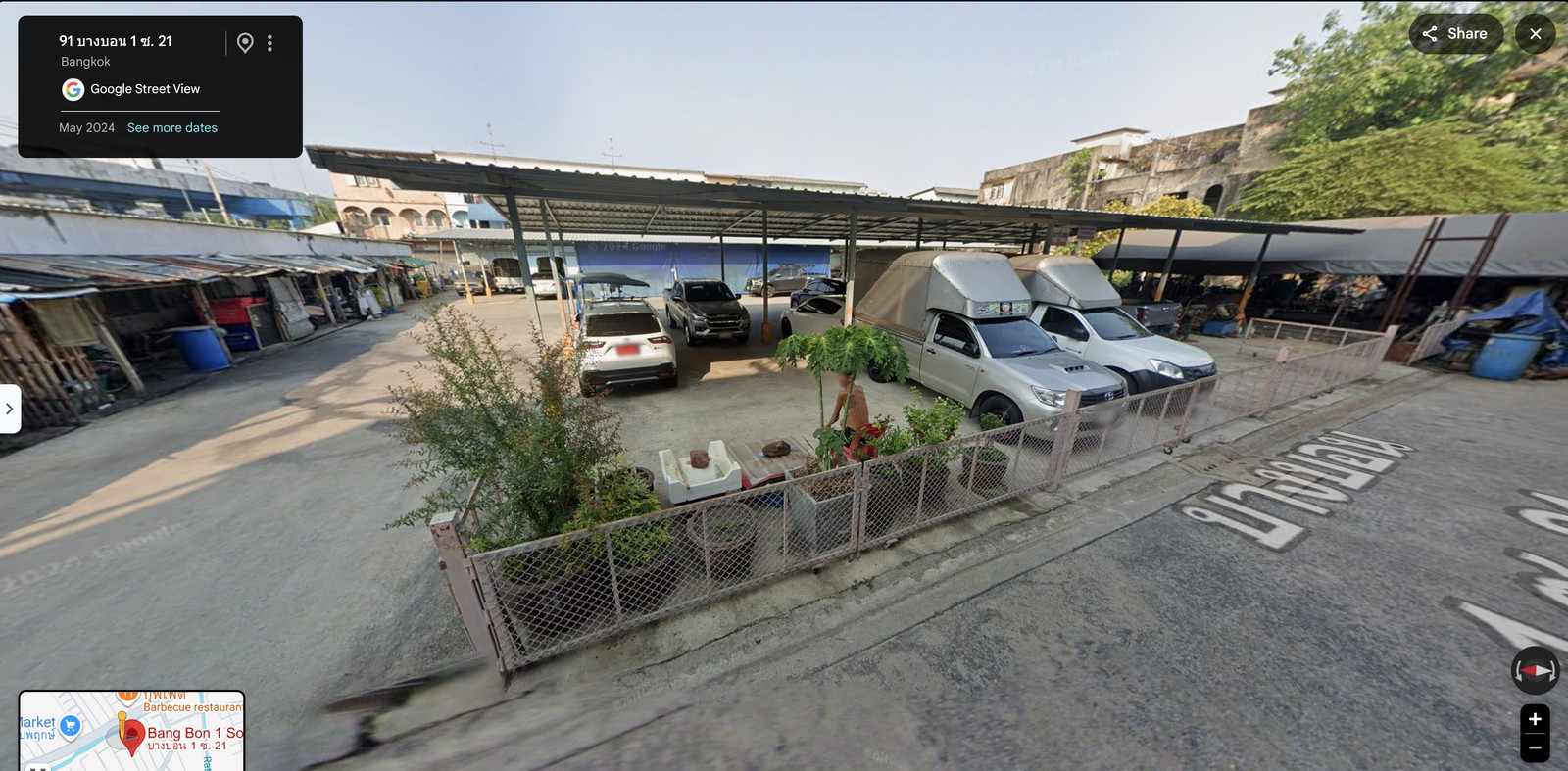 Large parking space for rent Usable area almost 1 rai, Bang Bon 1 area | Indoor parking for 44 cars | Rental price 3x,xxx baht / month. – รูปที่ 3