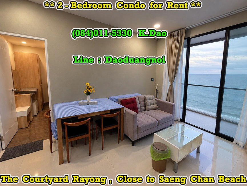 #The Courtyard Rayong, Close to Saeng Chan Beach 2 Bedroom Condo for Rent