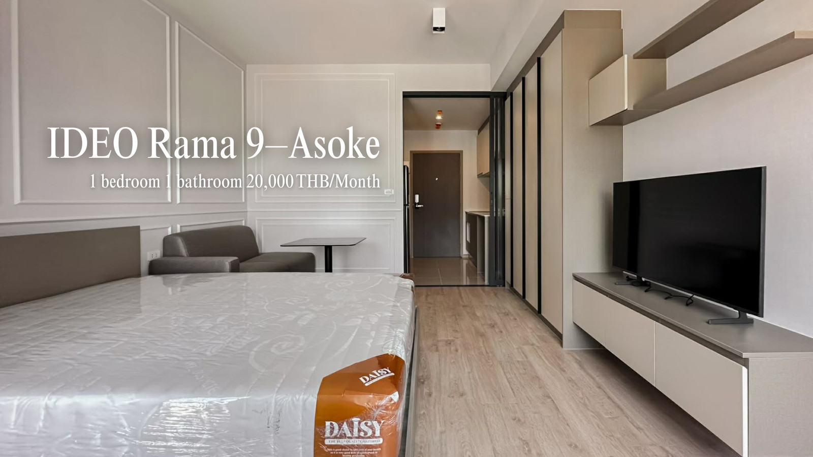 IDEO Rama 9 - Asoke 1 bedroom 27 sq m, 22nd floor, price 20,000 baht/month.