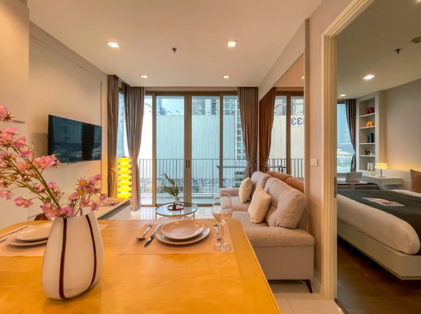 Condo for rent Nara 9 by Eastern Star | Beautiful room, 8th floor, in the heart of Sathorn, near BTS Chong Nonsi.