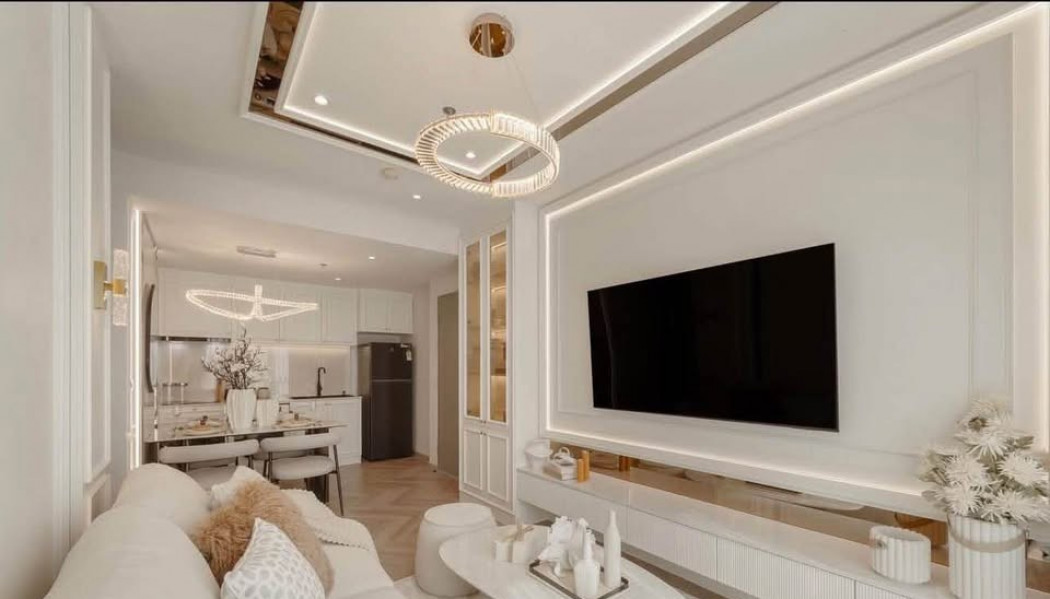 ให้เช่า คอนโด Life รัชดาภิเษก 57 ตรม รีโนเวทใหม่แบบ Modern Luxury ภาพที่เห็นคือภาพห้องจริง เดินจาก MRT ห้วยขวางเพียง 430 เมตร