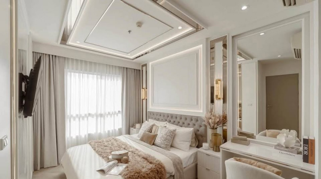 ให้เช่า คอนโด Life รัชดาภิเษก 57 ตรม รีโนเวทใหม่แบบ Modern Luxury ภาพที่เห็นคือภาพห้องจริง เดินจาก MRT ห้วยขวางเพียง 430 เมตร – รูปที่ 3