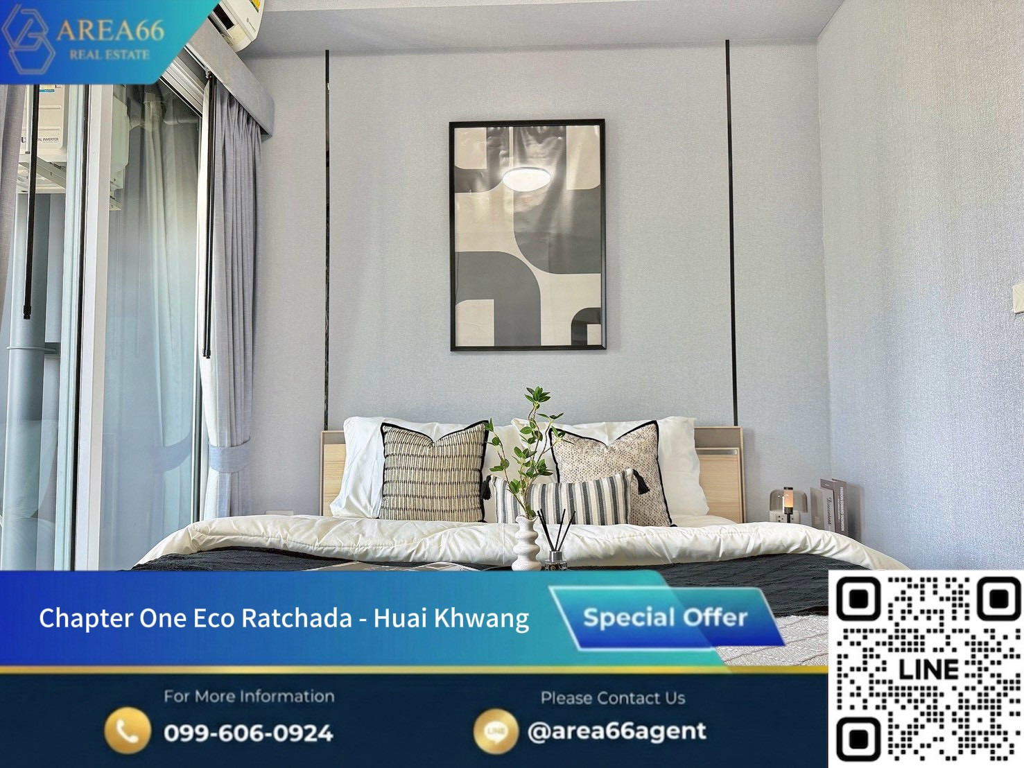 🔥 Nice condo for sale ❗️ Beautiful room with furniture. Everything is perfect Chapter One Eco Ratchada - Huai Khwang