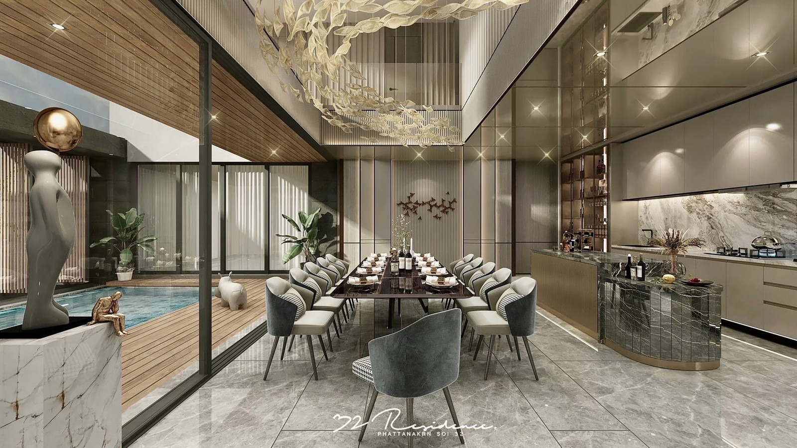 บ้านเดี่ยวLuxury3ชั้น พร้อมสระพูลวิลล่า ใจกลางพัฒนาการ 32  – รูปที่ 4