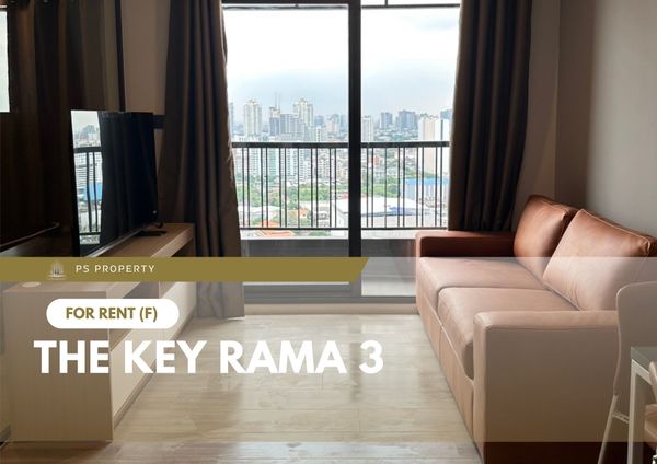 ให้เช่า 📍 The Key Rama 3 📍 เฟอร์นิเจอร์และเครื่องใช้ไฟฟ้าครบ ใกล้ BRT สถานีเจริญราษฎร์
