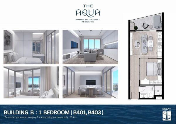 (HL) Selling the last room of The Aqua Residence project, Laguna Phuket location, only 8.7 mb.