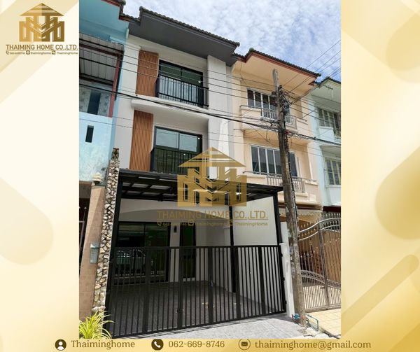 Townhouse for sale 4 floor playing levels Whole house renovated, 4 bedrooms, near Pak Kret BTS Station, Nonthaburi (TH8-9826)
