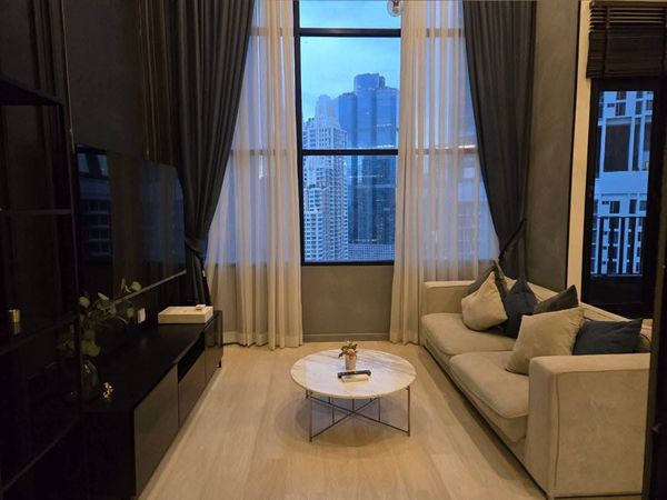 Duplex Condo for rent near BTS Chong Nonsi ✨KnightsBridge Prime Sathorn ✨1 bedroom, ready to move in, near Central Rama 3.