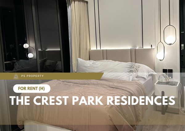 For rent: The Crest Park Residences. Fully furnished and equipped with appliances; located near BTS and MRT stations.