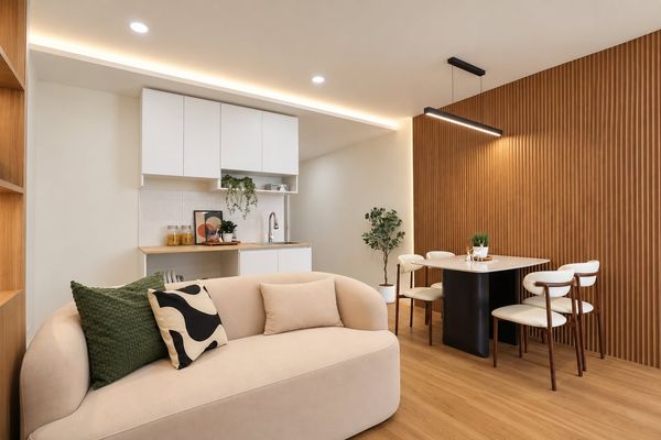 K-7252 🔥🔥Beautiful room, can walk to BTS Srinakarin, for sale! The Trio Garden, wide balcony, ready to move in.