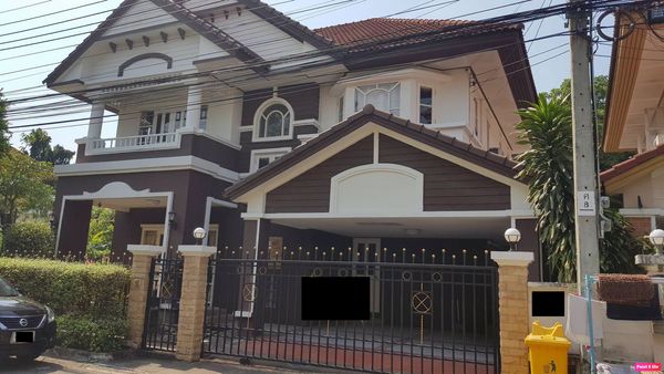 For rent, 79 sq m, 3 bedrooms, 3 bathrooms, 2-story detached house, Krong Thong Pavilion, Soi Chaloem Phra Kiat.