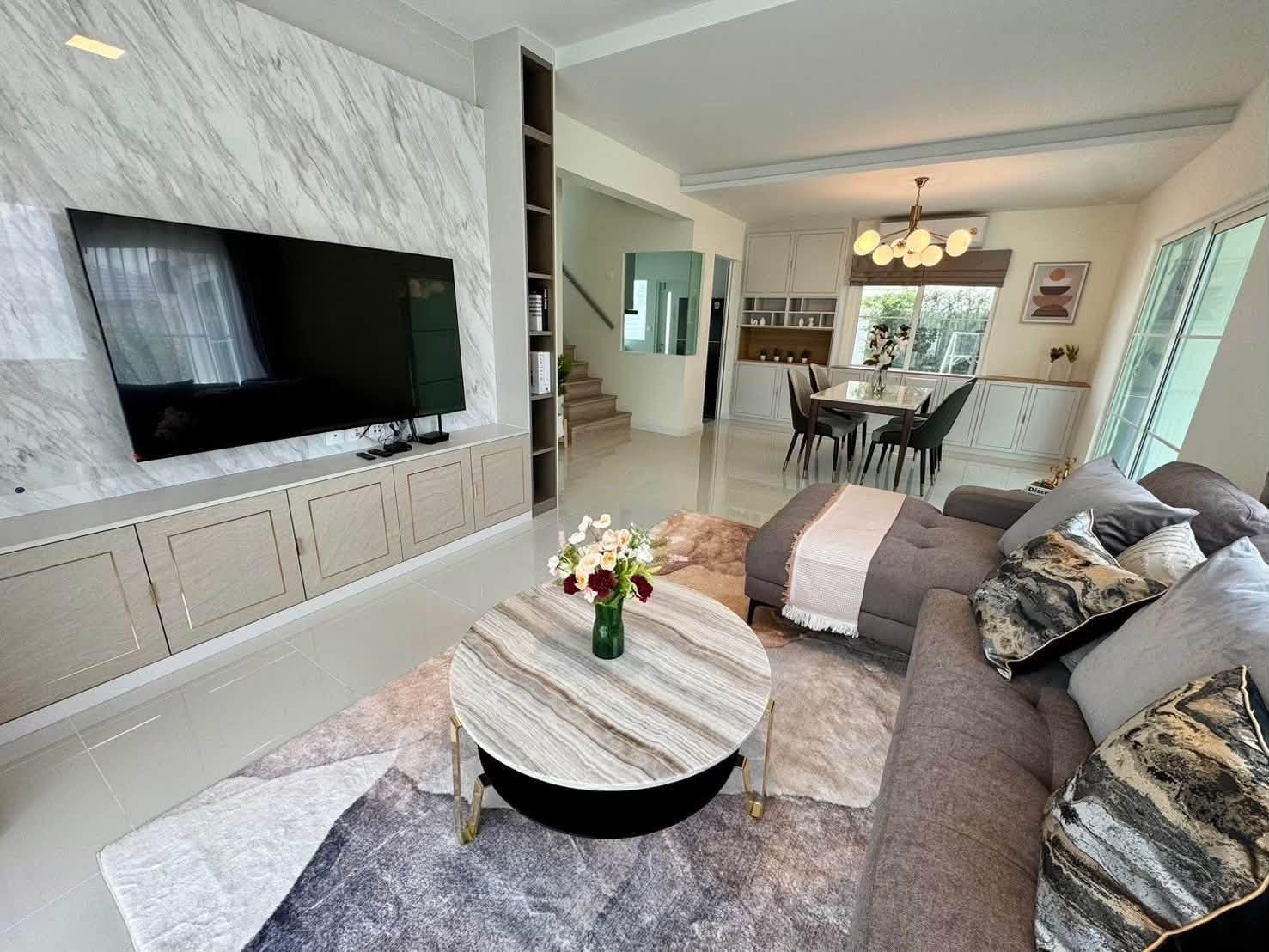 Single house for rent, 4 bedrooms** Villaggio 3 Srinakarin - Bangna, near Mega Bangna (ready to move in)