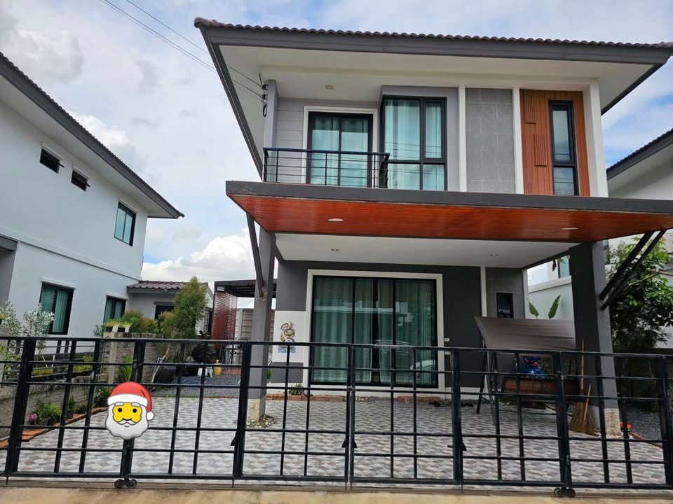 🏡✨ Single house for rent, Chat Luang 16 Rangsit – Khlong 3 | CHATLUANG 16, single house with full functions, 3 bedrooms, 3 bathrooms, has a green garden with private space. Not next to neighbors on the side, can park up to 3 cars!