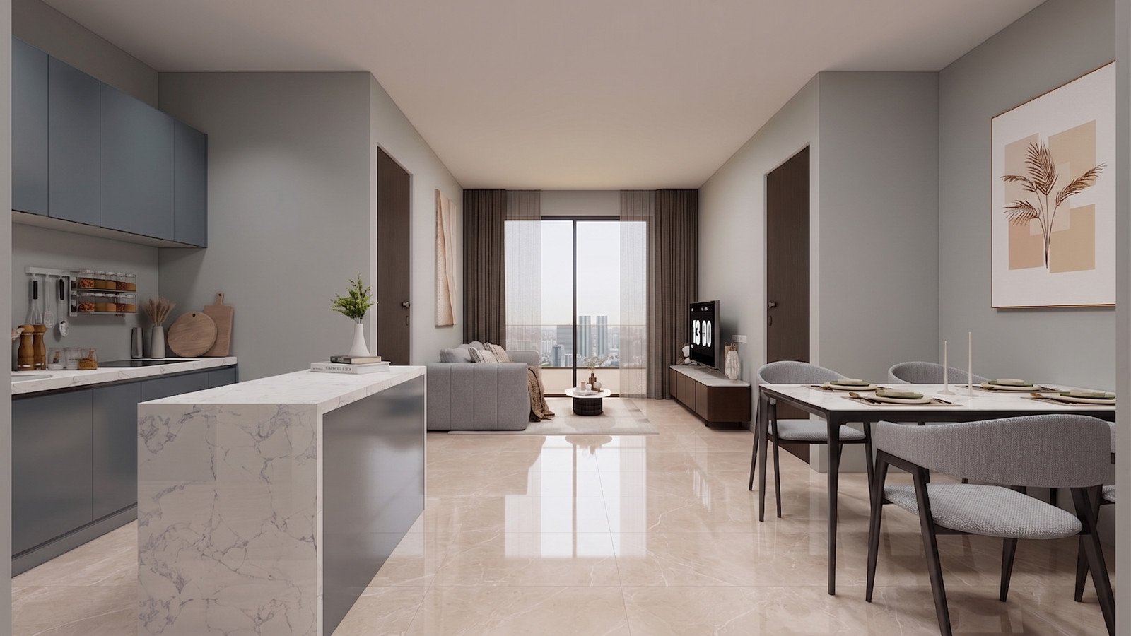 NIVATI RESIDENCE Thonglor 23 Rental Price 130,000 THB/Month 104.17 sq.m. 2 Bedrooms 3 Bathrooms 1 Living room *Minimum 1 Year Lease