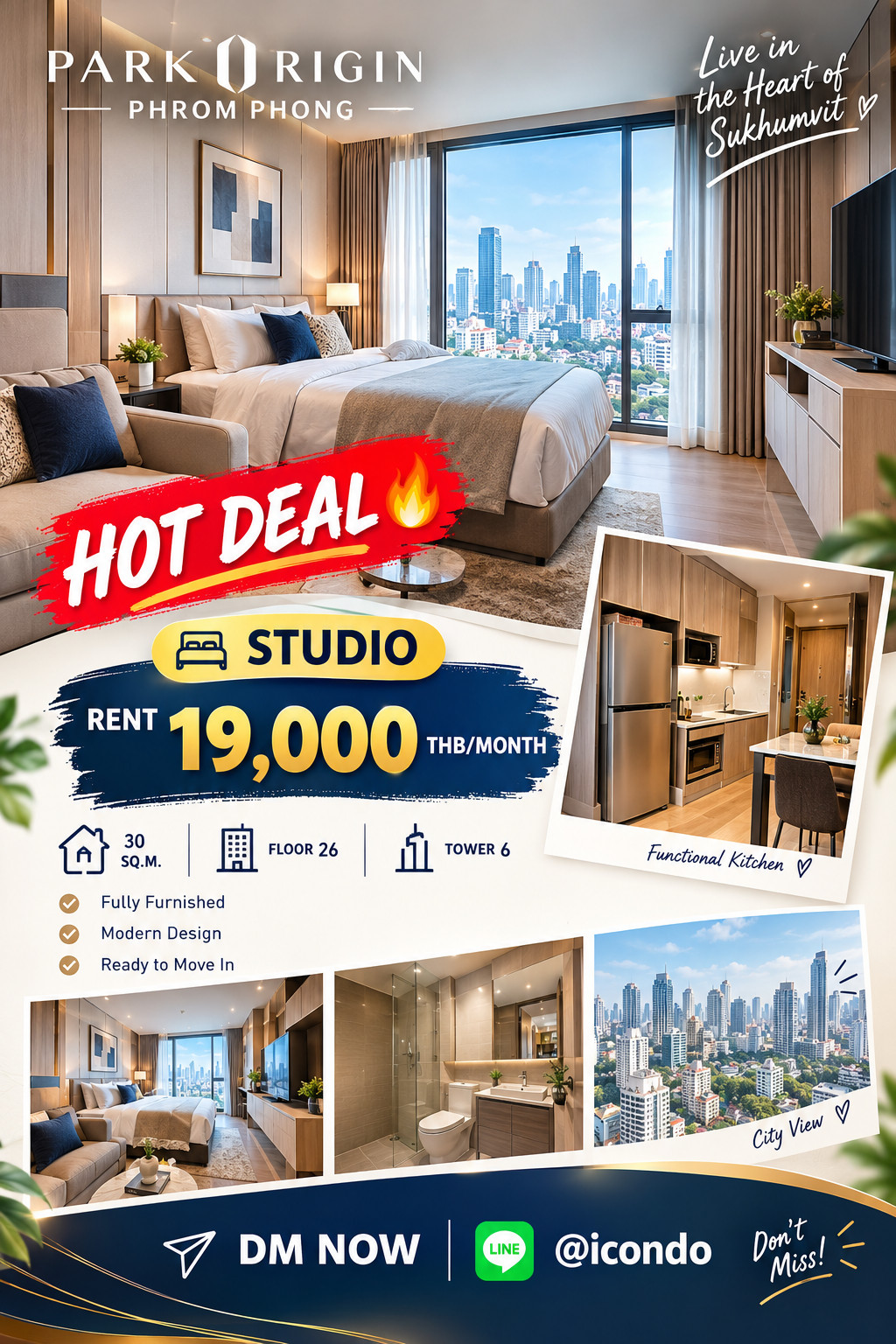 🏙️ ให้เช่าคอนโด | PARK ORIGIN PHROM PHONG 🏙️ ให้เช่าคอนโด | PARK ORIGIN PHROM PHONG