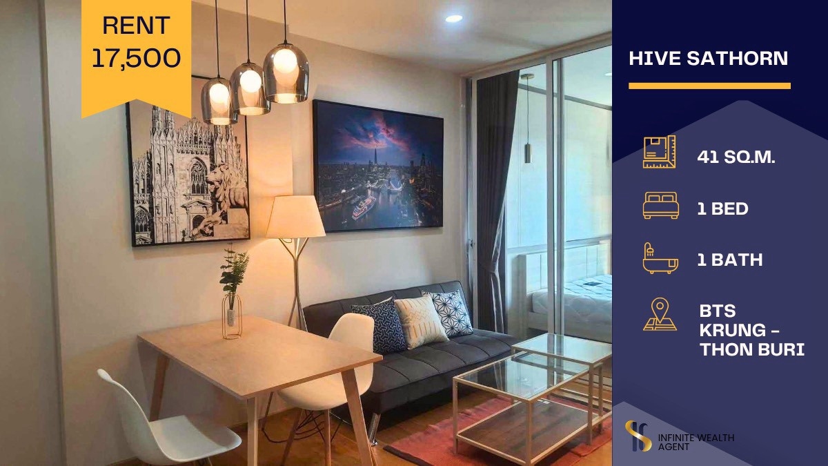 ✨ Newly renovated unit • Chao Phraya river view, High floor | Hive Sathorn 1Bed 41sqm, steps to BTS Krung Thon Buri • Book a view now! ✨ Newly renovated unit • Chao Phraya river view, High floor | Hive Sathorn 1Bed 41sqm, steps to BTS Krung Thon Buri • Book a view now!