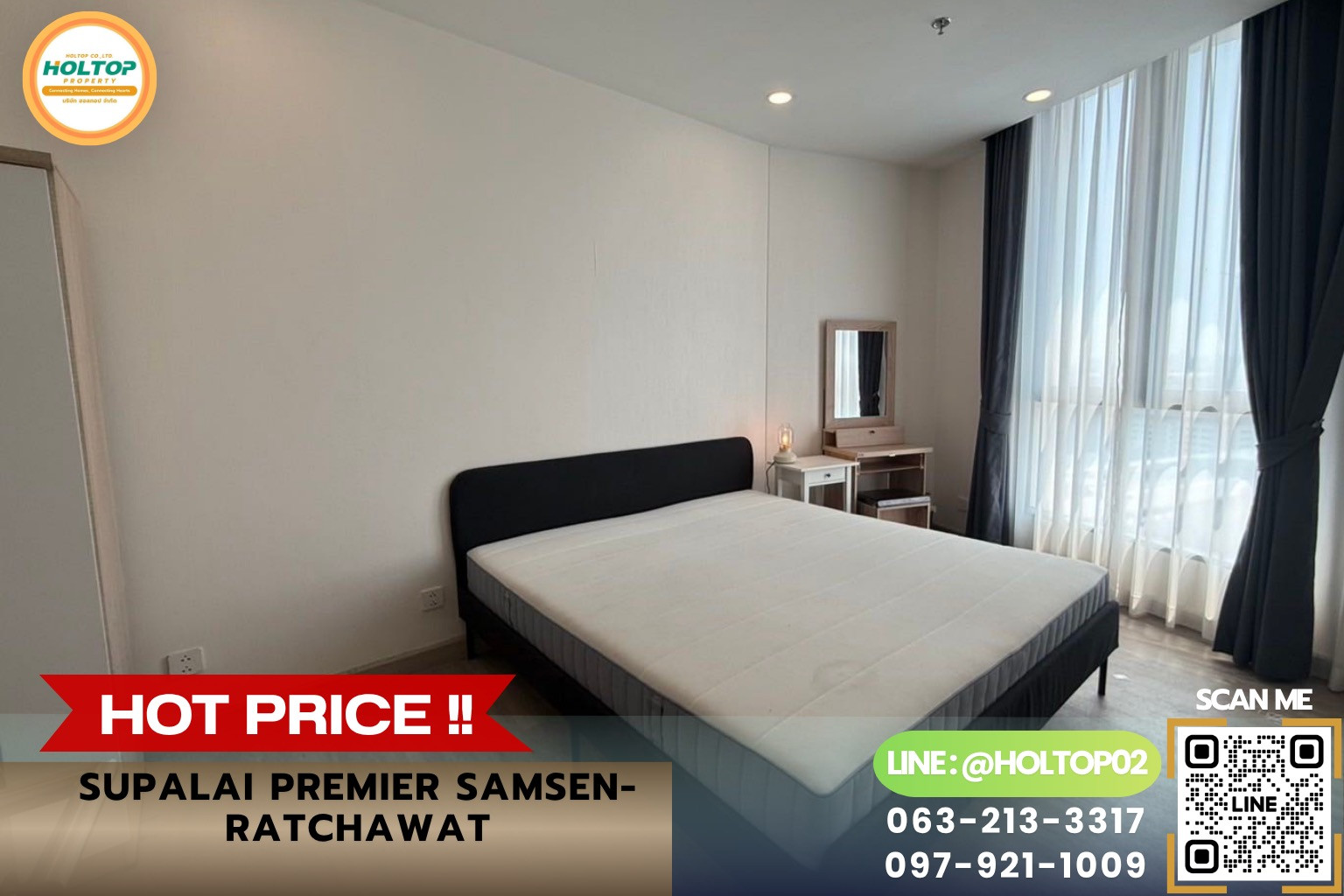 #R10963 ให้เช่าคอนโด Supalai Premier Samsen-Ratchawat