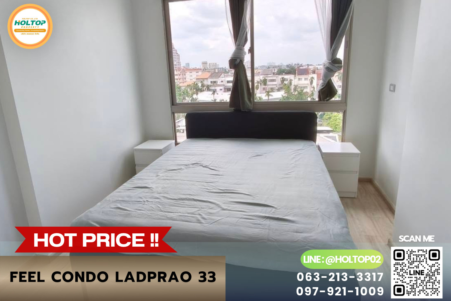 #E1722💕For Rent Condo Feel Condo Ladprao 33