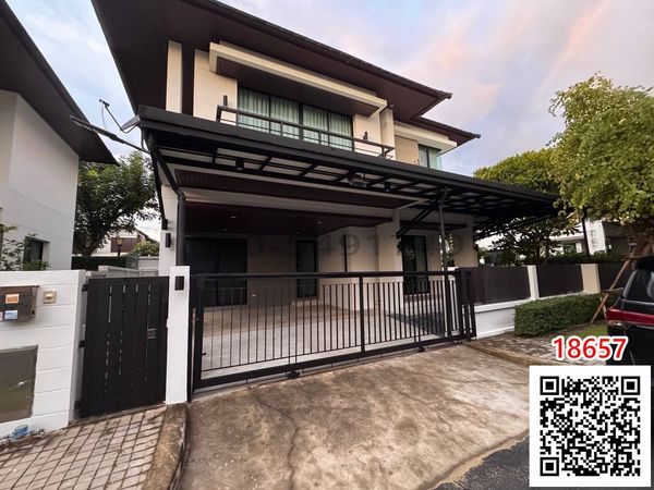 For sale: 2-story detached house, Lake View Park Village, Wongwaen - Bangna (Lake View Park), fully furnished.