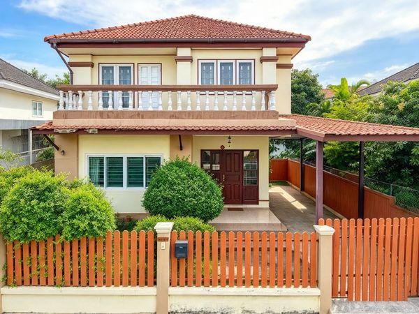 2-story detached house for rent Ramkhamhaeng-RomKlao 11–17 area. Fully furnished with 4 bed 2 bath a