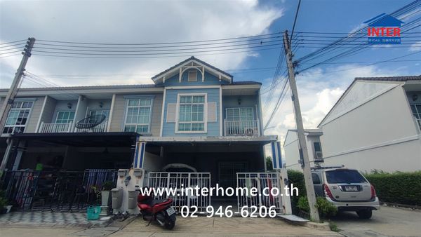 2-story townhome, 20.9 sq m, Modi Villa Rangsit Village, near Wat Sadet intersection. Soi Social Security, Pathum Thani Rangsit-Pathum Thani Road, Tiwanon Road, Mueang Pathum Thani, Pathum Thani