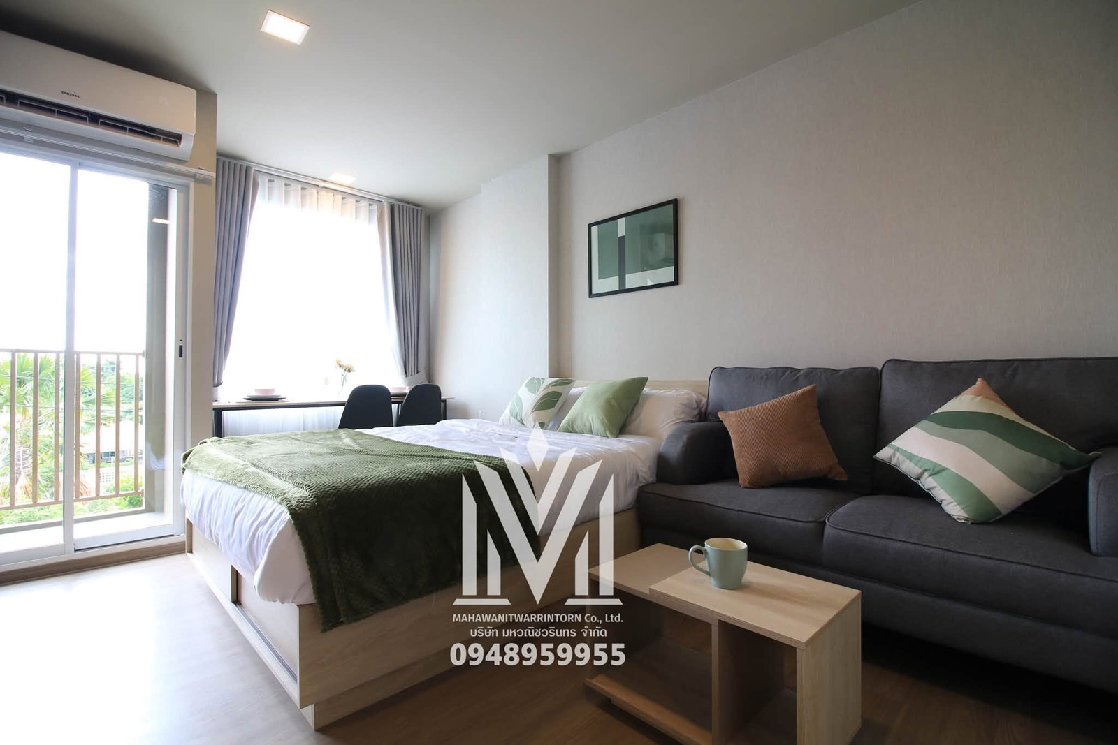 For rent D CONDO PANAA (D Condo PANAA, room ready to move in Fully furnished At a great price! 💙🌿 💰 Rent only 8,500 baht/month
