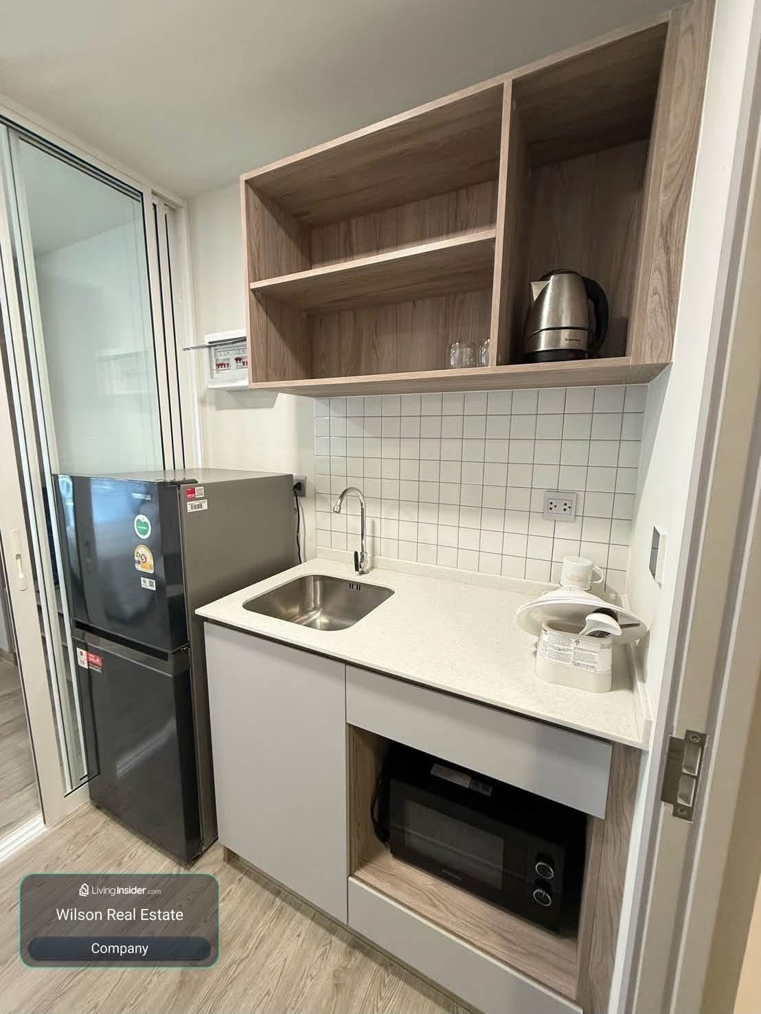 For rent, Kave Town Island, Building B, 6th floor, outside view room, 22 sq m, fully furnished, 11,000 baht/month, near Bangkok University. – รูปที่ 2