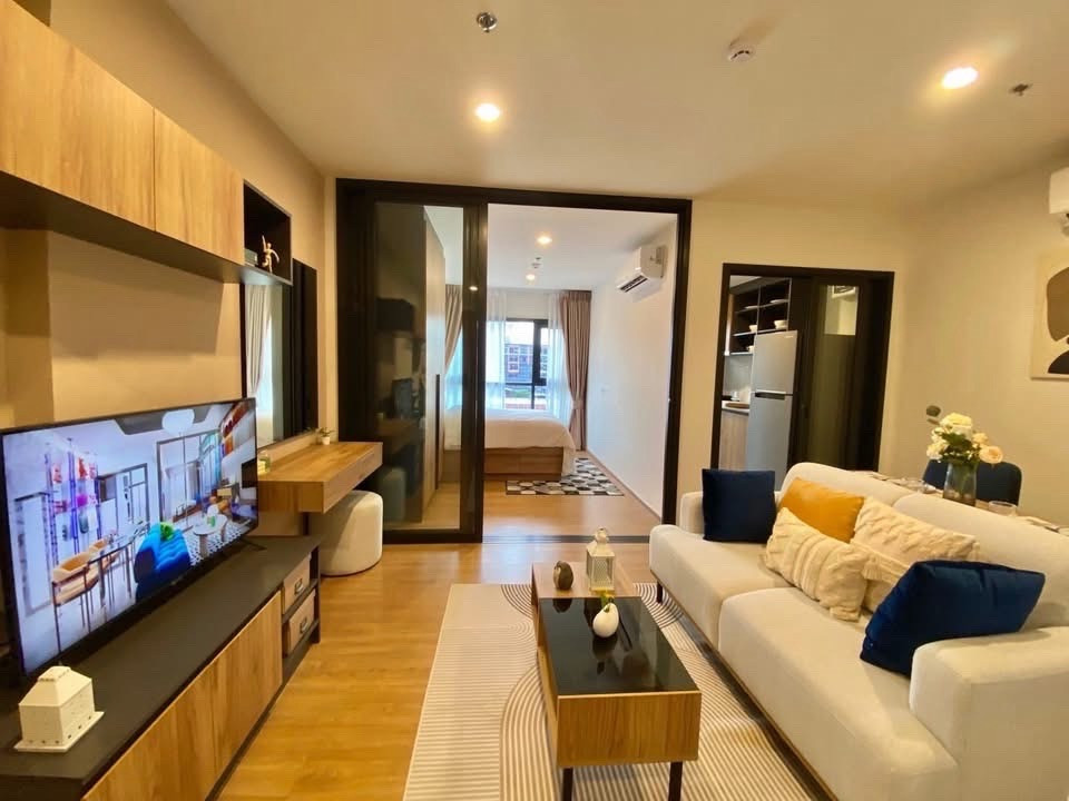 🌳🌳 Beautiful condo for rent. With a large garden of trees, The Line Vibe project from Sansiri, near BTS, near Central Ladprao, Lotus, opposite the new Central, very large. Convenient to travel.
