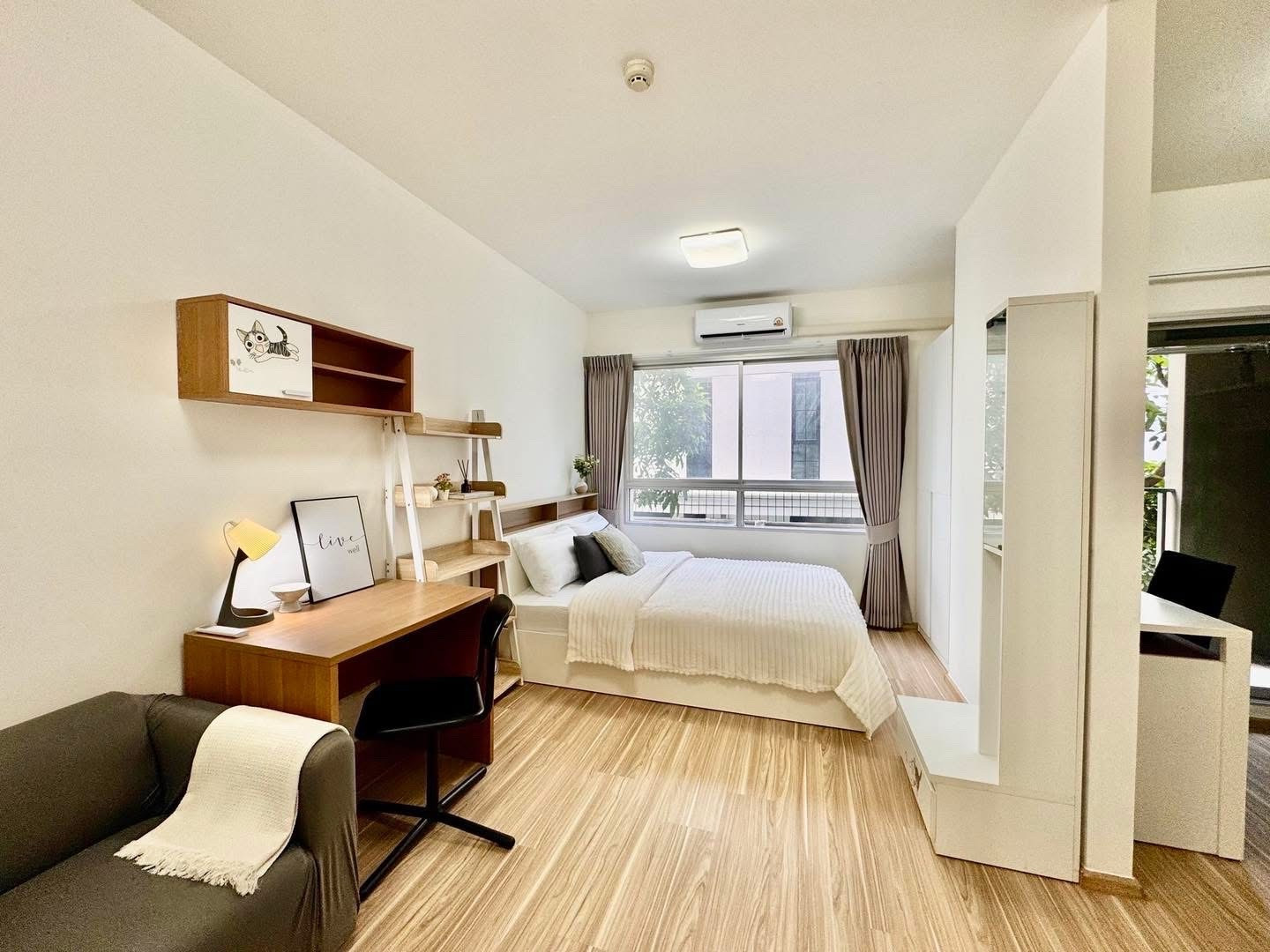 For rent, Plum Condo Samakkhi, newly renovated, fully furnished, Building A, 2nd floor, near The Mall Ngamwongwan. Dhurakij Pundit University, easy to find food For rent, Plum Condo Samakkhi, newly renovated, fully furnished, Building A, 2nd floor, near The Mall Ngamwongwan. Dhurakij Pundit University, easy to find food