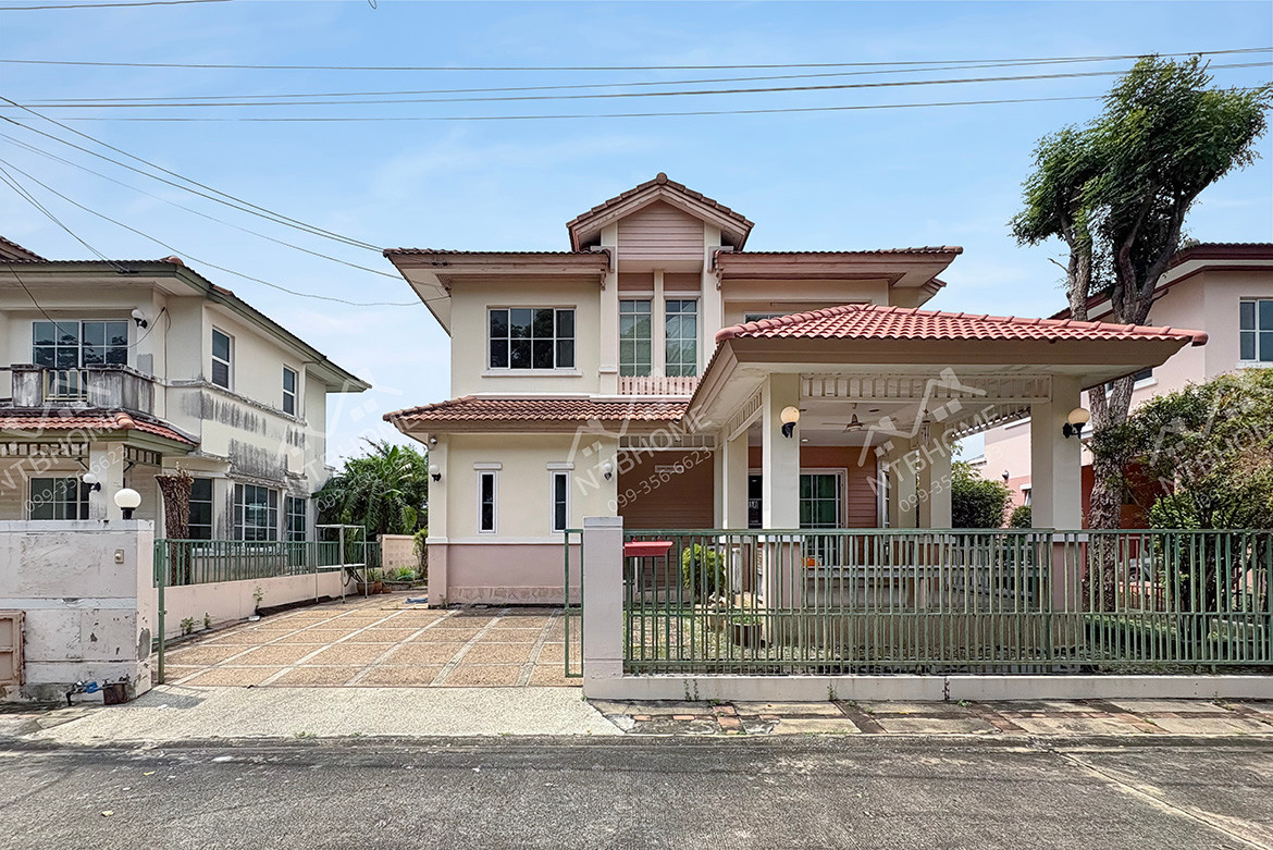 Chaiyaphruek 1, Road 345, Pathum Thani, plot in front of the garden, complete extension, good location next to the main road.