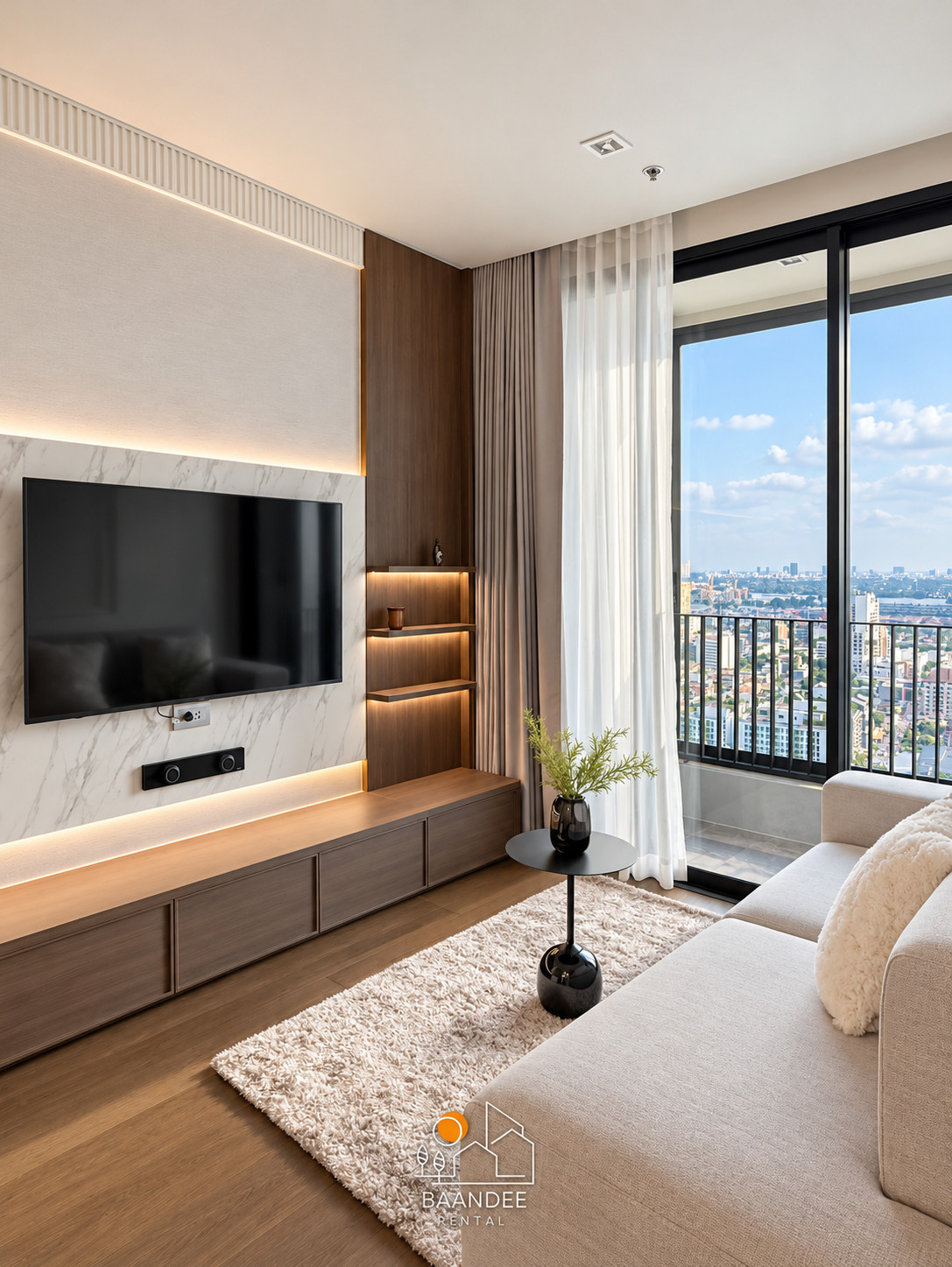For rent Ideo Q Sukhumvit 36 ​​(45 sq m.) 1 bedroom, 1 bathroom, 28th floor, river view.