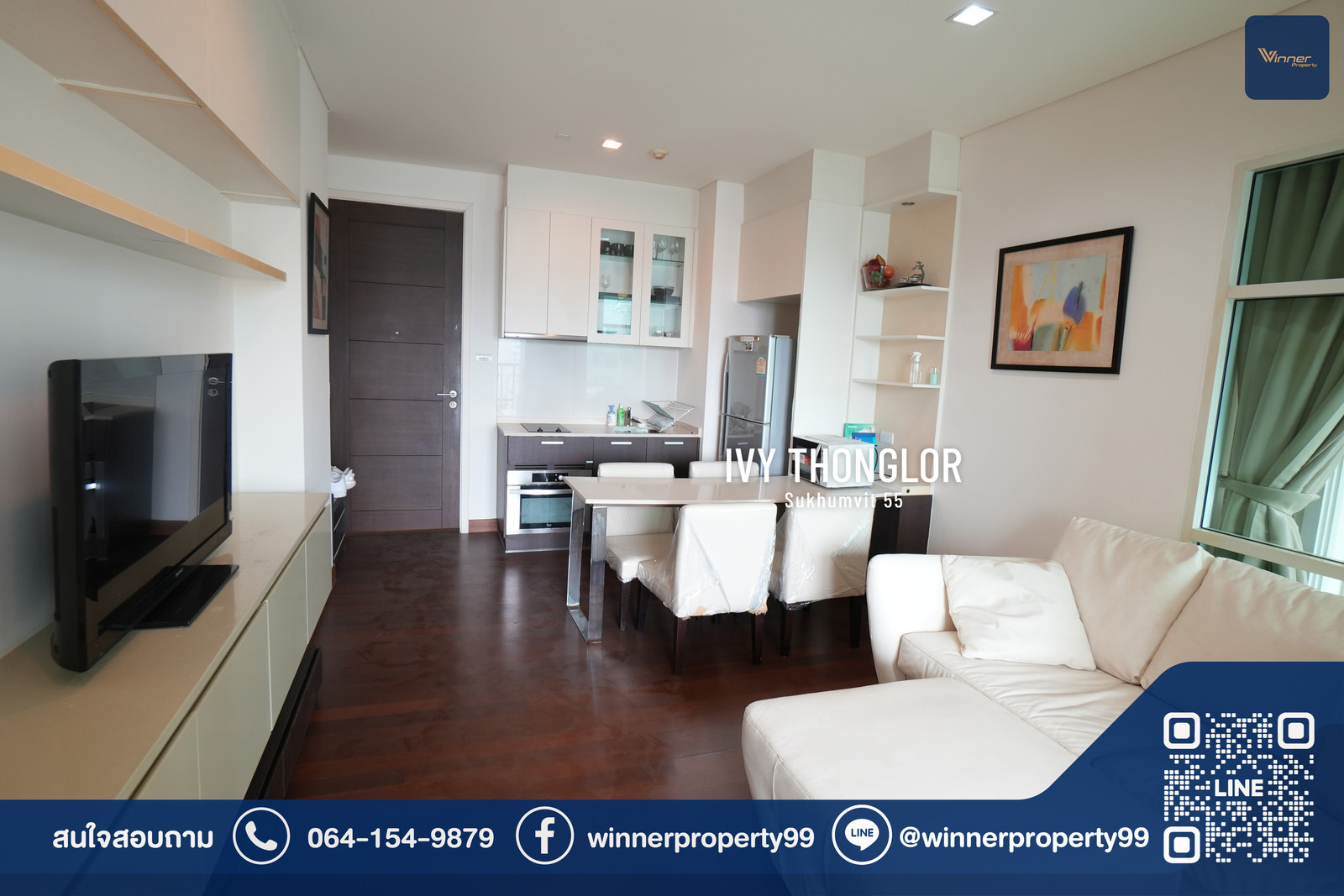 (A67178c) เช่าคอนโด โครงการ IVY Thonglor(ไอวี่ทองหล่อ21) BTS Thonglor ตกแต่งพร้อมอยู่ ชั้น 16 – รูปที่ 3