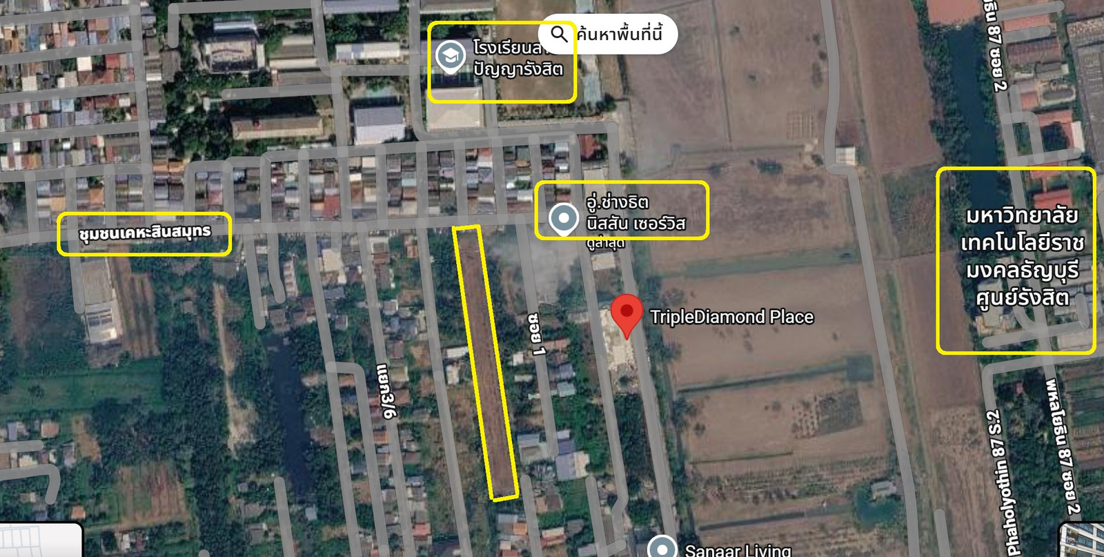 ขายที่ดิน 4 ไร่ พหลโยธิน 87 รังสิต พื้นที่สีแดง 72 ล้าน หลัง Makro ใกล้ตลาดสี่มุมเมือง เมืองเอก และโซนมหาวิทยาลัยรังสิต ตลาดสี่มุมเมือง Tel.084-694-8888 – รูปที่ 2