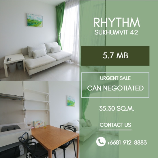 🔥 ขายด่วน! RHYTHM SUKHUMVIT 42 | โควตาต่างชาติ ราคาต่ำกว่าตลาด! 🔥 🔥 ขายด่วน! RHYTHM SUKHUMVIT 42 | โควตาต่างชาติ ราคาต่ำกว่าตลาด! 🔥