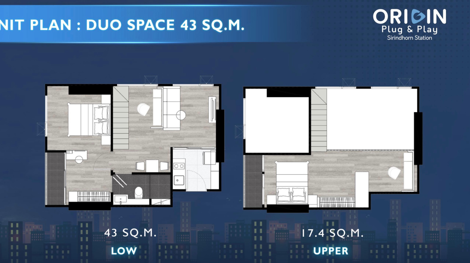 🔥 ขายดาวน์ขาดทุนหลักแสน 🔥 Origin Plug & Play สิรินธร station ห้องมุม duo space ขนาด 43+17.4 ตร.ม. ตึก B ชั้น 26 (เลี้ยงสัตว์ไม่ได้) – รูปที่ 2